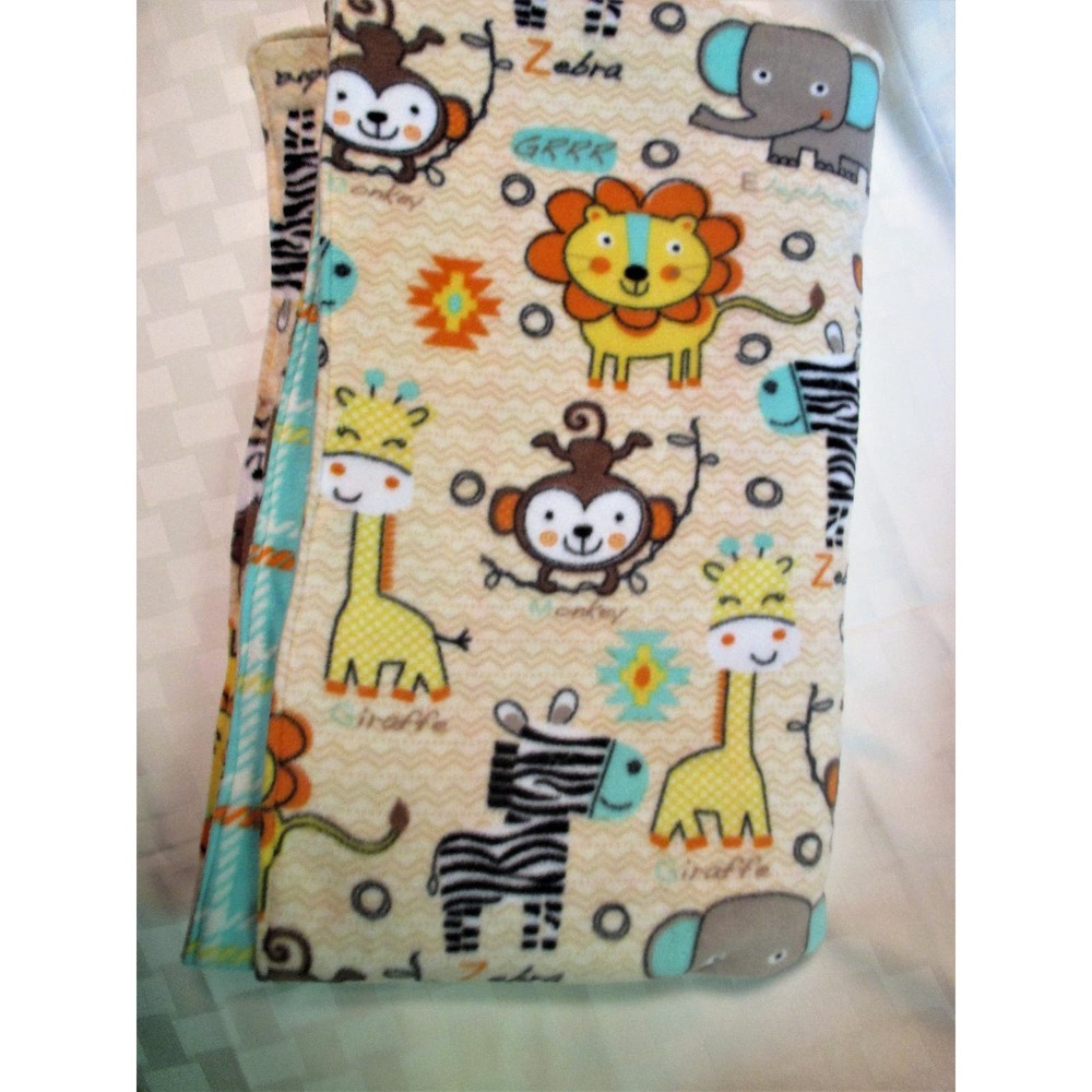 Safari fleece blanket, nursery blanket, jungle blanket